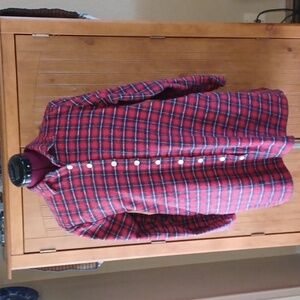 TULIP Plaid Flannel Button Down Shirt Or Shacket